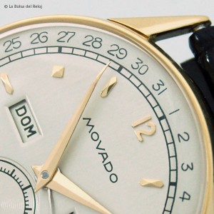 Reloj Movado con calendario, semanario y día del mes estaurado y reparado